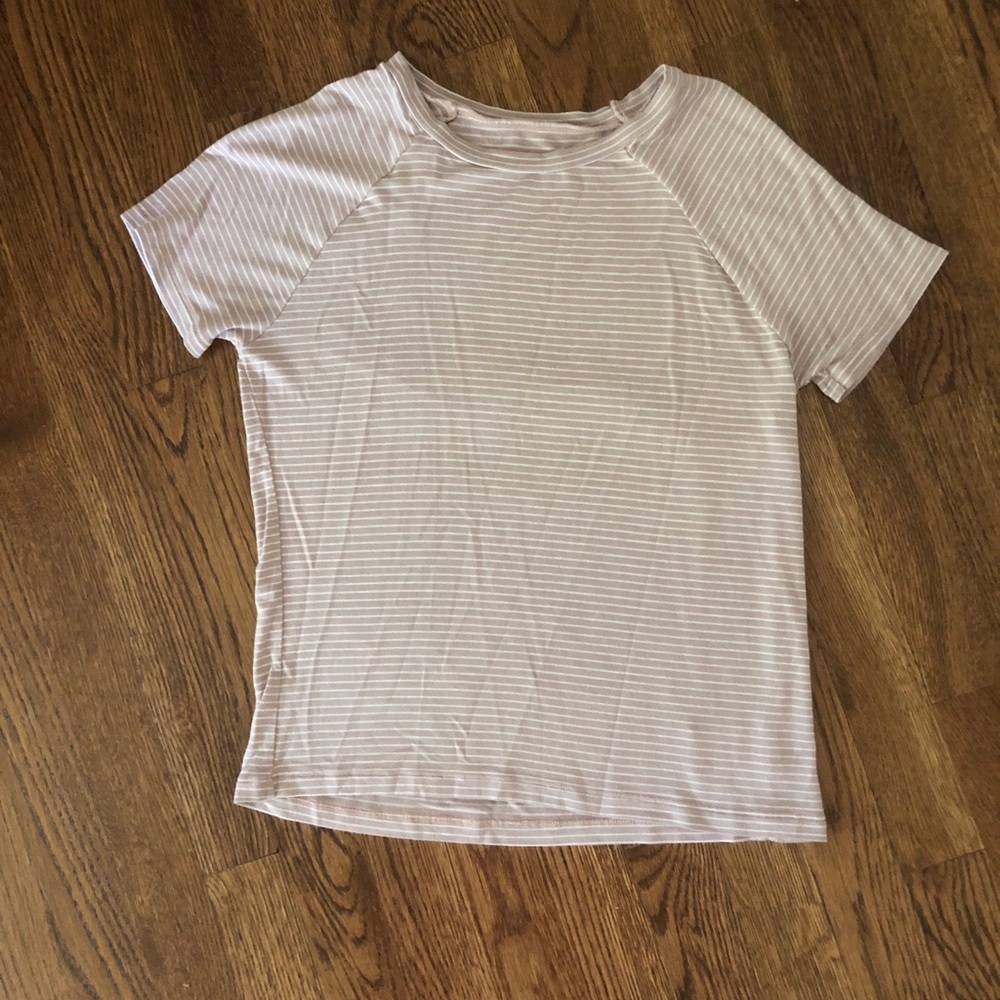 AE Pinstripped Crewneck Baby Tee